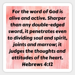 Bible Verse Hebrews 4:12 Sticker